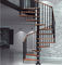 注文の現代階段古典的な螺線形階段木製の穀物の鉄骨構造のガラス柵木ステップ